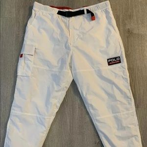 NWT white nylon Polo Ralph Lauren Racing joggers